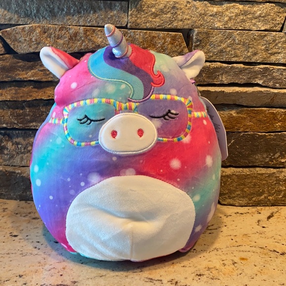 squishmallow unicorn with glasses